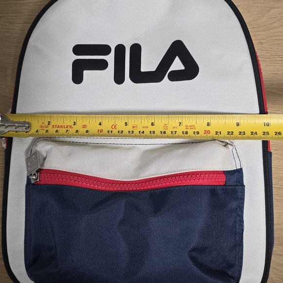 FILA White Navy Mini Backpack with Red Trim - Picture 6 of 6